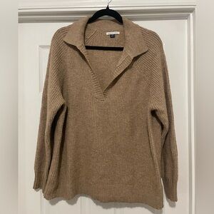 American Eagle Outfitters Tan V-Neck Sweater